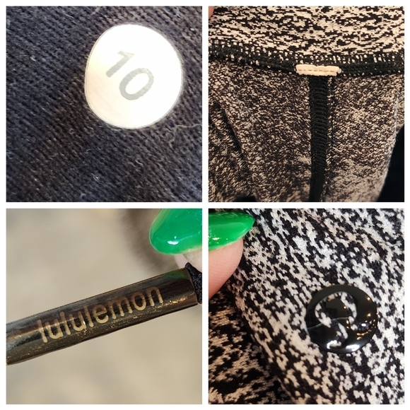 Lululemon Ready To Rulu Pant Jacquard White Black. Size 10 - Picture 2 of 16